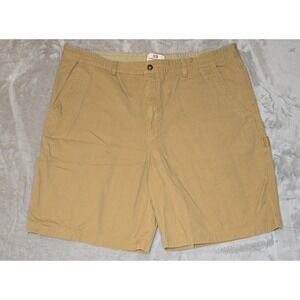 Faded Glory Shorts Men's 40 Tan Chino Flat Front Slash Pocket‎ Casual Zip Pocket